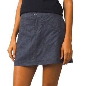 Prana Gray Patterned Lena Mini Skort Size 2